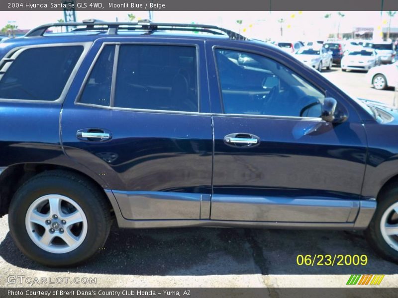 Moonlit Blue / Beige 2004 Hyundai Santa Fe GLS 4WD