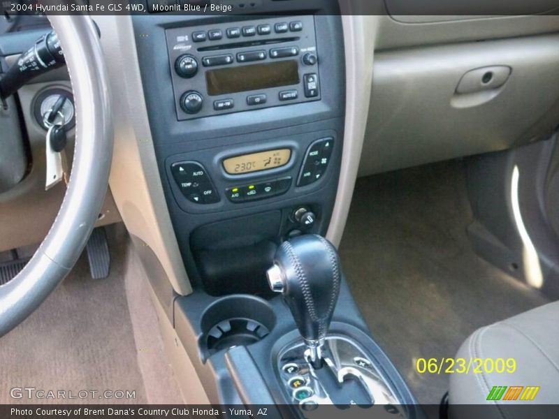 Moonlit Blue / Beige 2004 Hyundai Santa Fe GLS 4WD
