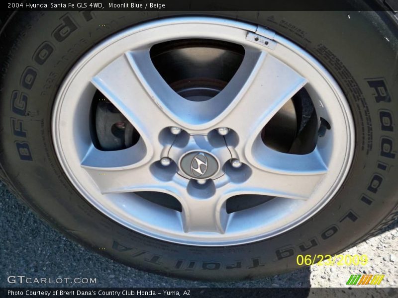 Moonlit Blue / Beige 2004 Hyundai Santa Fe GLS 4WD