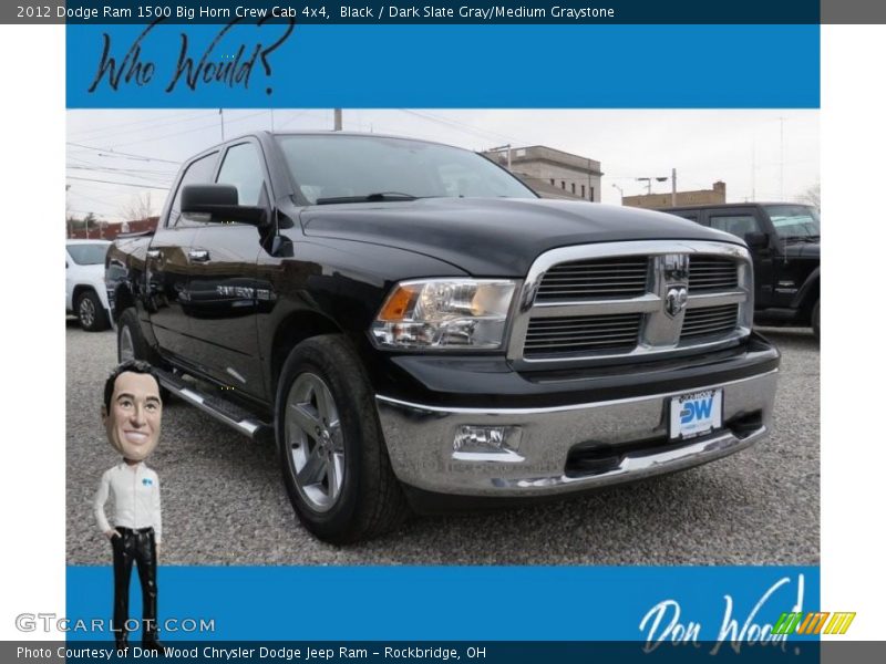Black / Dark Slate Gray/Medium Graystone 2012 Dodge Ram 1500 Big Horn Crew Cab 4x4