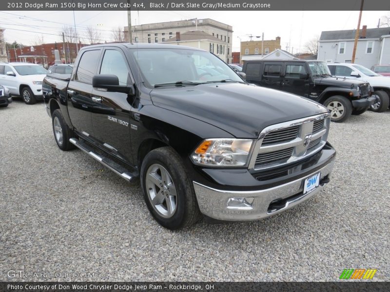 Black / Dark Slate Gray/Medium Graystone 2012 Dodge Ram 1500 Big Horn Crew Cab 4x4