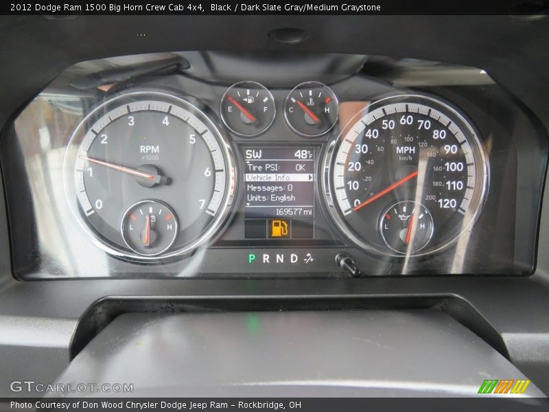 Black / Dark Slate Gray/Medium Graystone 2012 Dodge Ram 1500 Big Horn Crew Cab 4x4