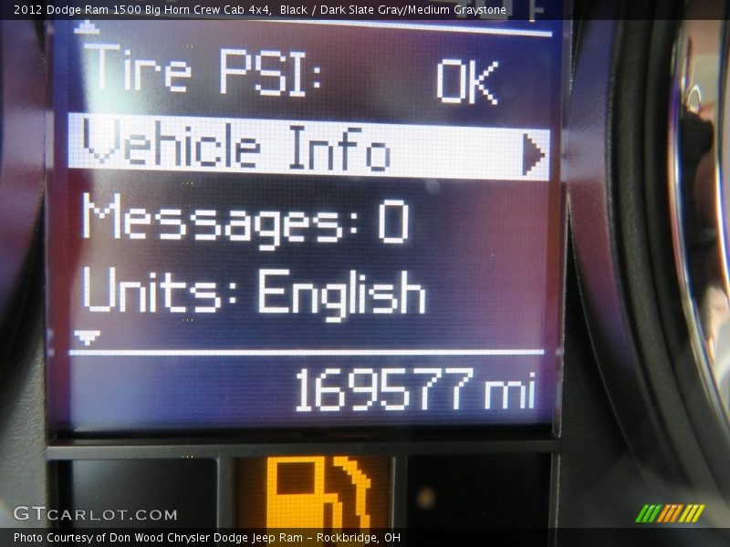 Black / Dark Slate Gray/Medium Graystone 2012 Dodge Ram 1500 Big Horn Crew Cab 4x4