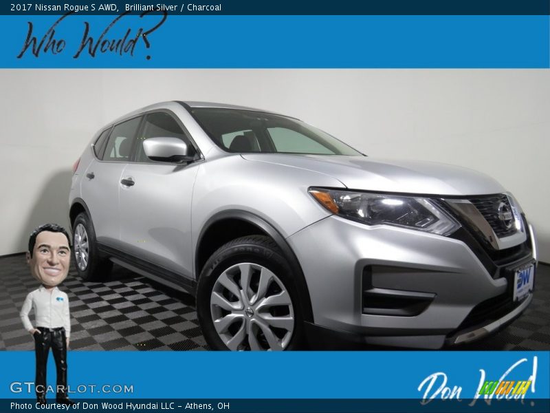 Brilliant Silver / Charcoal 2017 Nissan Rogue S AWD