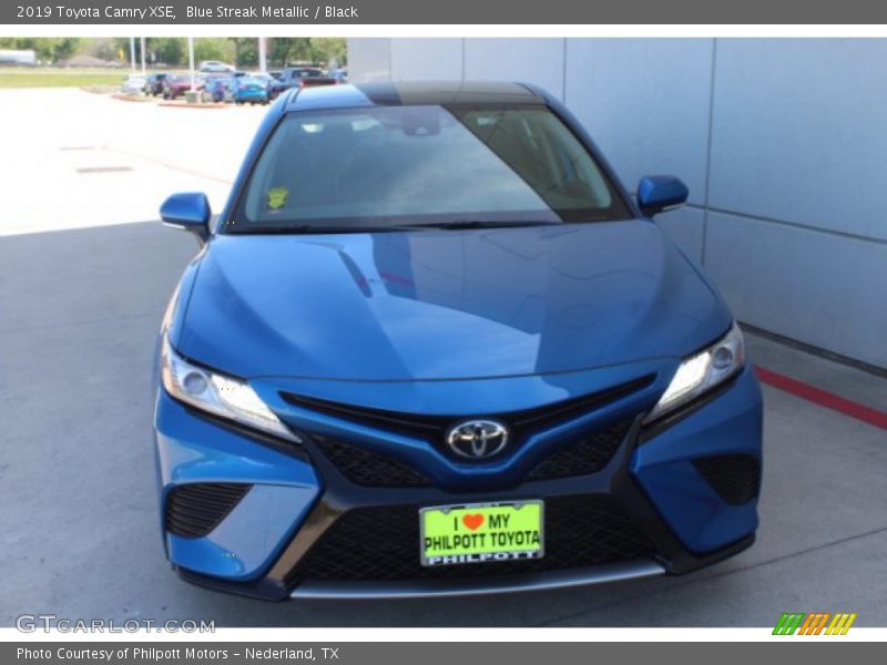 Blue Streak Metallic / Black 2019 Toyota Camry XSE
