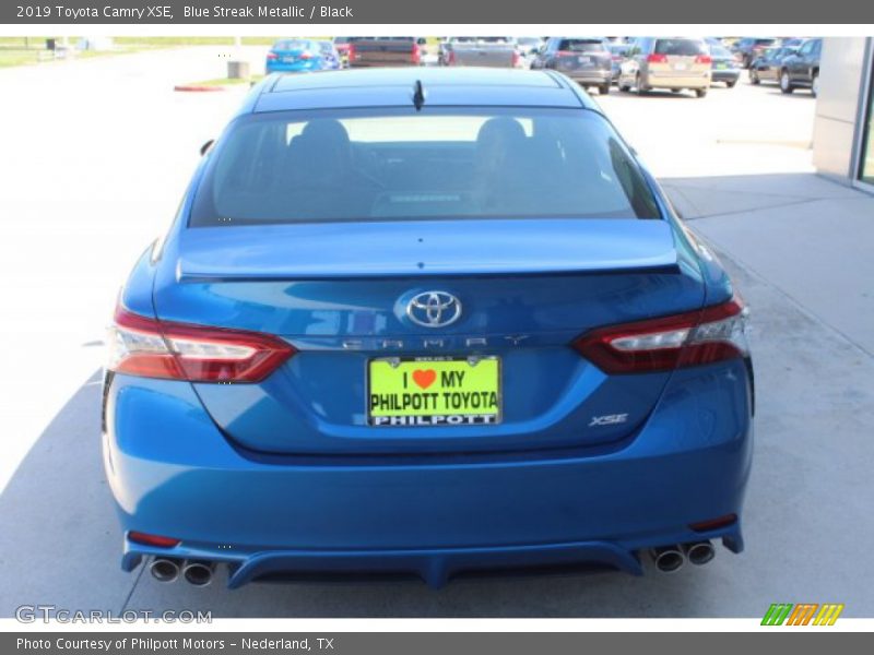 Blue Streak Metallic / Black 2019 Toyota Camry XSE