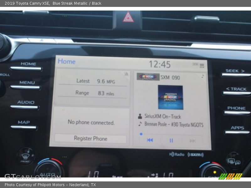 Blue Streak Metallic / Black 2019 Toyota Camry XSE