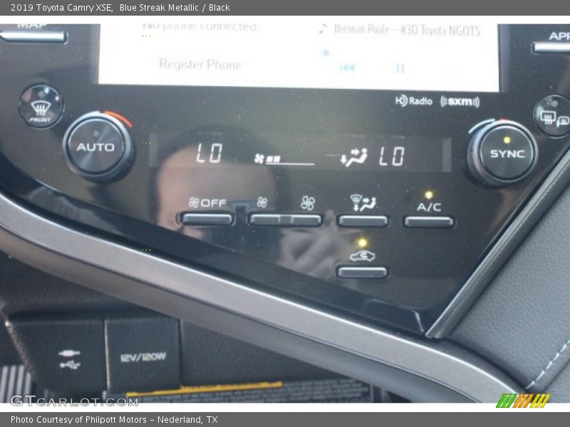 Blue Streak Metallic / Black 2019 Toyota Camry XSE