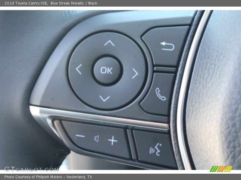 Blue Streak Metallic / Black 2019 Toyota Camry XSE