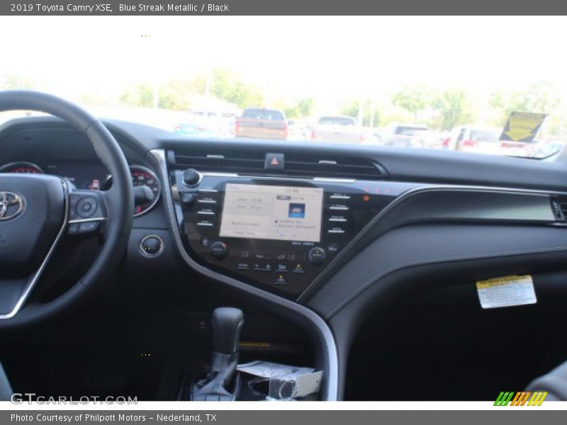 Blue Streak Metallic / Black 2019 Toyota Camry XSE