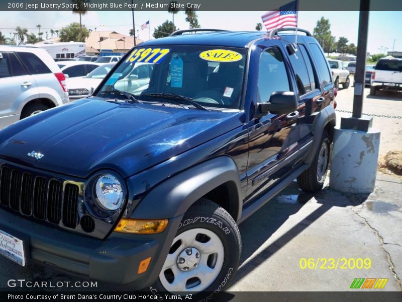 Midnight Blue Pearl / Medium Slate Gray 2006 Jeep Liberty Sport
