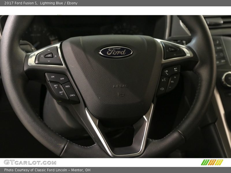 Lightning Blue / Ebony 2017 Ford Fusion S