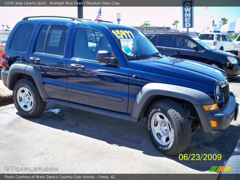 Midnight Blue Pearl / Medium Slate Gray 2006 Jeep Liberty Sport