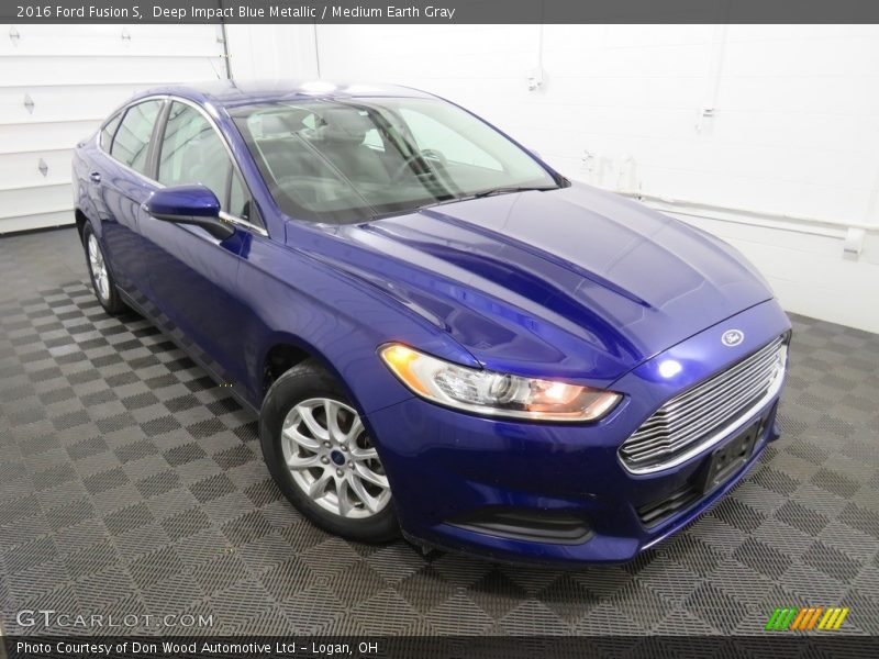 Deep Impact Blue Metallic / Medium Earth Gray 2016 Ford Fusion S