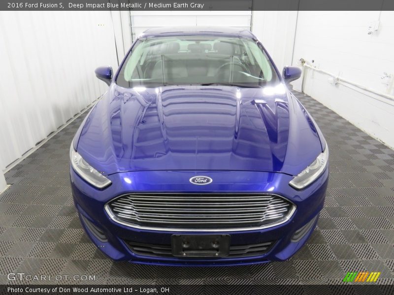 Deep Impact Blue Metallic / Medium Earth Gray 2016 Ford Fusion S