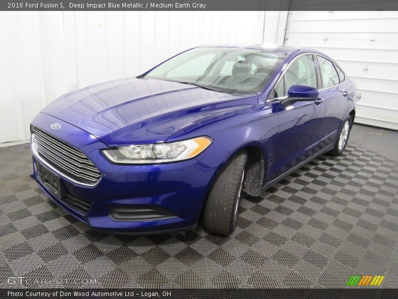 Deep Impact Blue Metallic / Medium Earth Gray 2016 Ford Fusion S