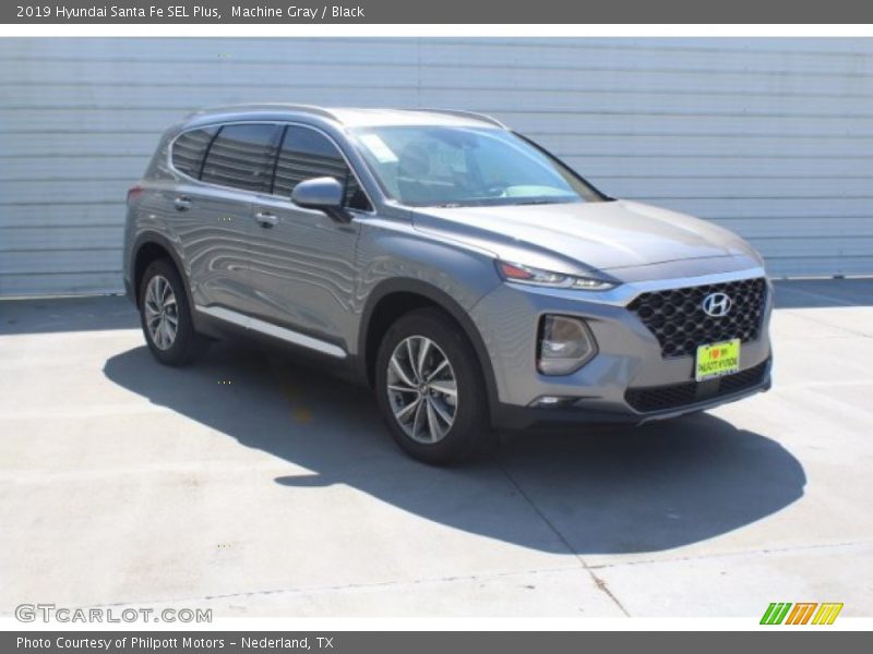 Machine Gray / Black 2019 Hyundai Santa Fe SEL Plus