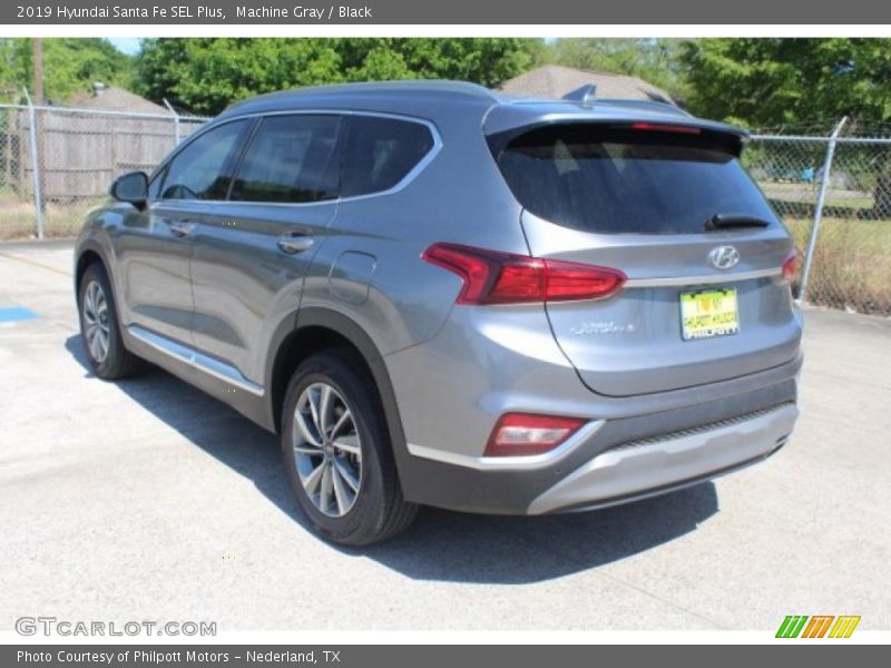 Machine Gray / Black 2019 Hyundai Santa Fe SEL Plus
