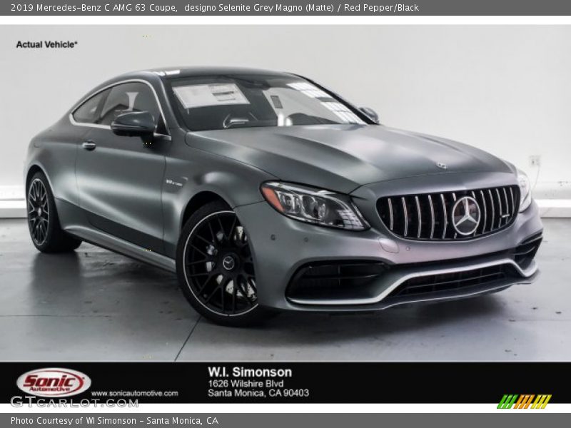 designo Selenite Grey Magno (Matte) / Red Pepper/Black 2019 Mercedes-Benz C AMG 63 Coupe