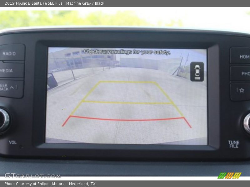 Machine Gray / Black 2019 Hyundai Santa Fe SEL Plus