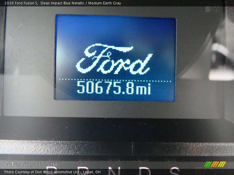 Deep Impact Blue Metallic / Medium Earth Gray 2016 Ford Fusion S