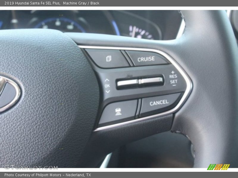 Machine Gray / Black 2019 Hyundai Santa Fe SEL Plus
