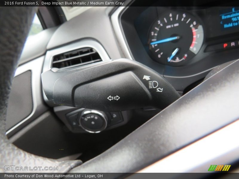 Deep Impact Blue Metallic / Medium Earth Gray 2016 Ford Fusion S