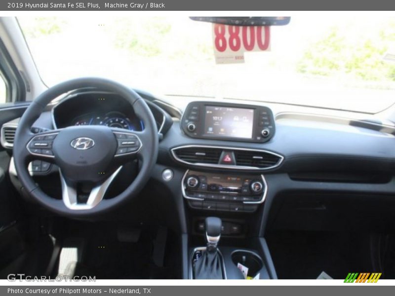 Machine Gray / Black 2019 Hyundai Santa Fe SEL Plus
