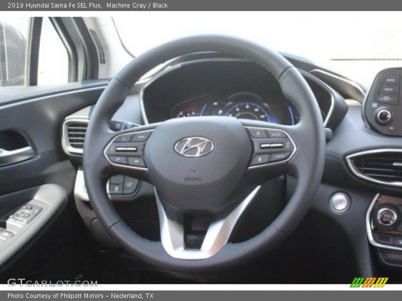 Machine Gray / Black 2019 Hyundai Santa Fe SEL Plus