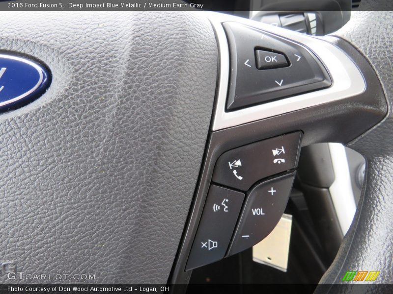 Deep Impact Blue Metallic / Medium Earth Gray 2016 Ford Fusion S