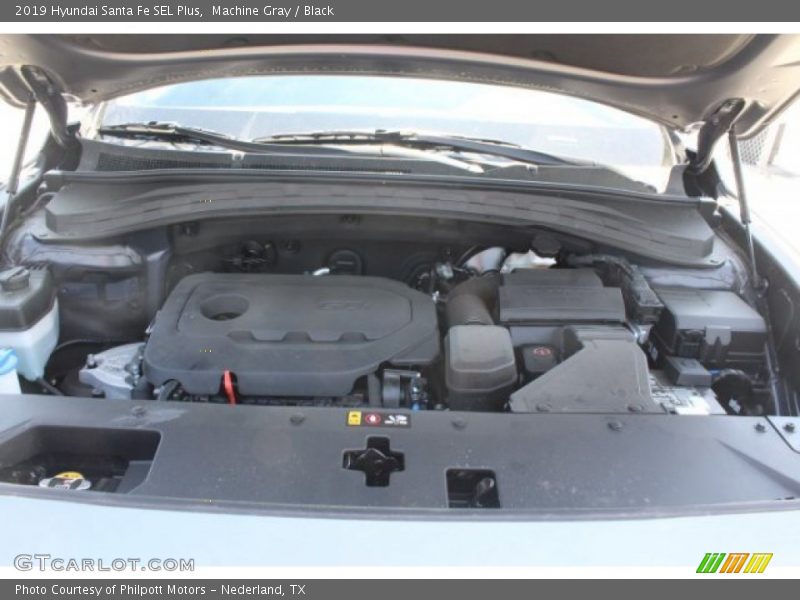 Machine Gray / Black 2019 Hyundai Santa Fe SEL Plus