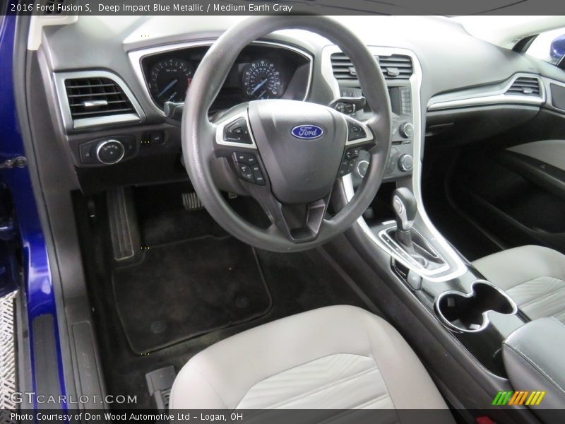 Deep Impact Blue Metallic / Medium Earth Gray 2016 Ford Fusion S