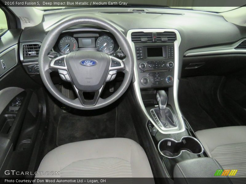 Deep Impact Blue Metallic / Medium Earth Gray 2016 Ford Fusion S