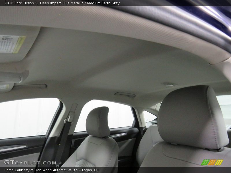Deep Impact Blue Metallic / Medium Earth Gray 2016 Ford Fusion S