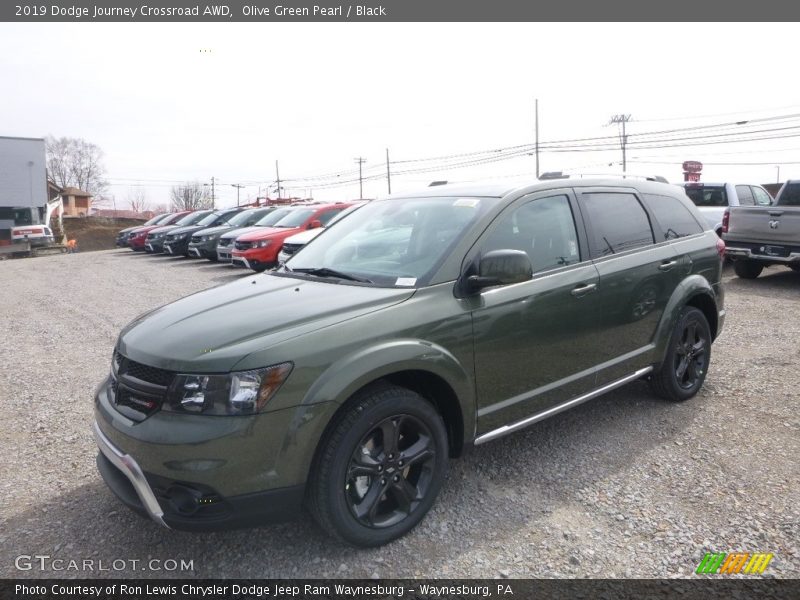 Olive Green Pearl / Black 2019 Dodge Journey Crossroad AWD