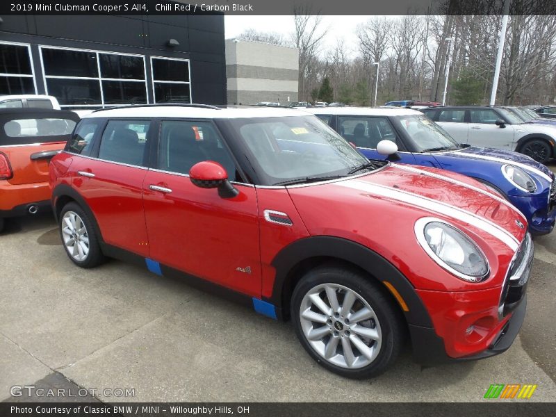 Chili Red / Carbon Black 2019 Mini Clubman Cooper S All4