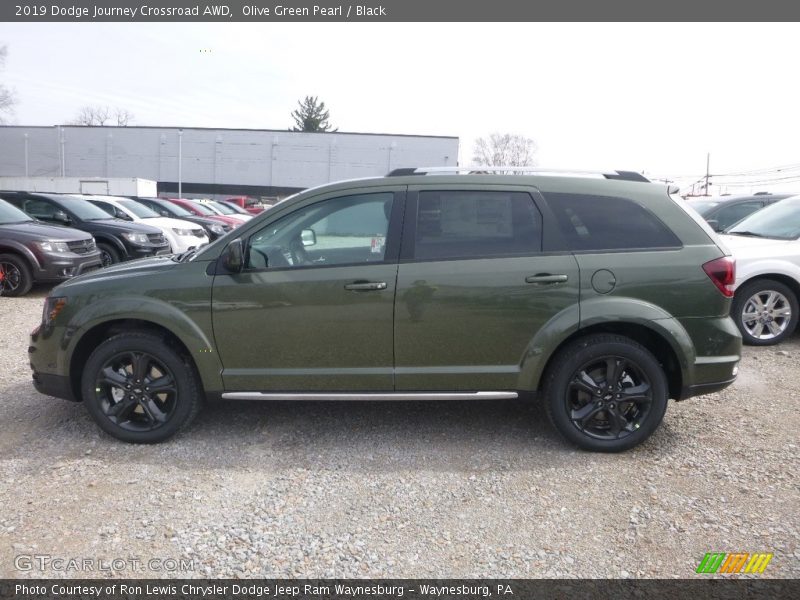 Olive Green Pearl / Black 2019 Dodge Journey Crossroad AWD