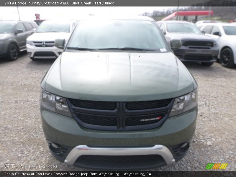 Olive Green Pearl / Black 2019 Dodge Journey Crossroad AWD