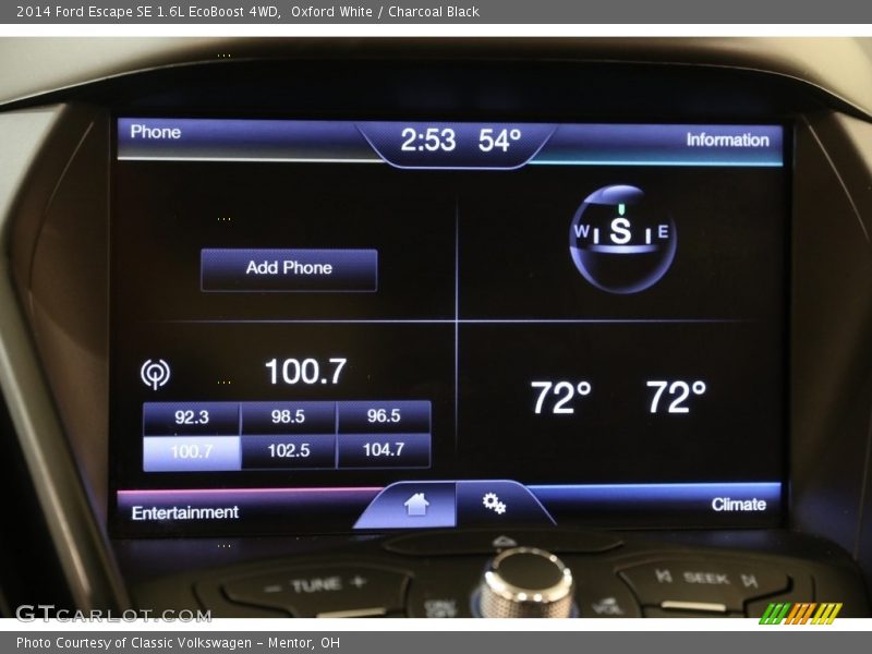 Oxford White / Charcoal Black 2014 Ford Escape SE 1.6L EcoBoost 4WD