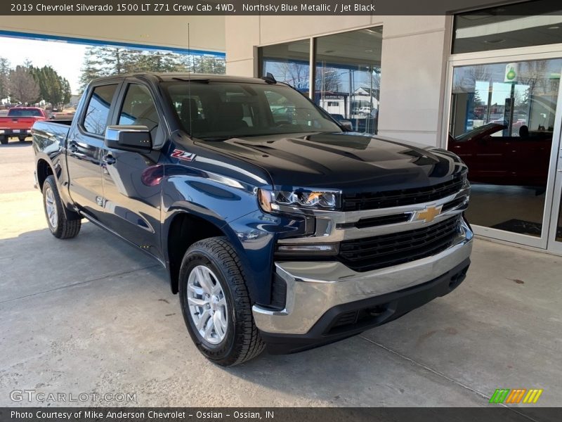 Northsky Blue Metallic / Jet Black 2019 Chevrolet Silverado 1500 LT Z71 Crew Cab 4WD