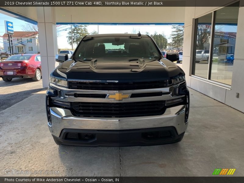 Northsky Blue Metallic / Jet Black 2019 Chevrolet Silverado 1500 LT Z71 Crew Cab 4WD