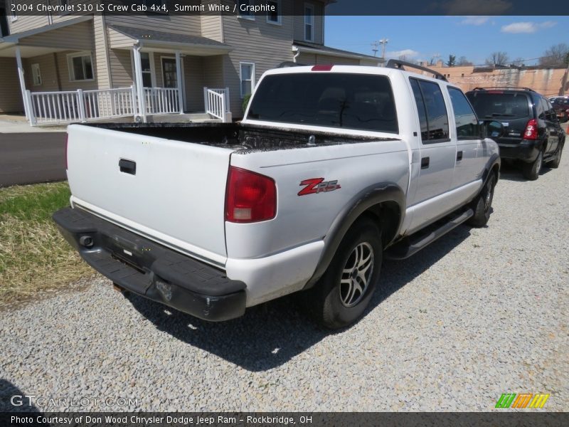 Summit White / Graphite 2004 Chevrolet S10 LS Crew Cab 4x4