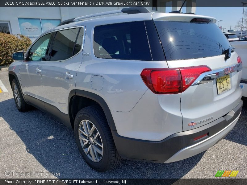 Quicksilver Metallic / Dark Ash Gray/Light Ash Gray 2018 GMC Acadia SLE AWD