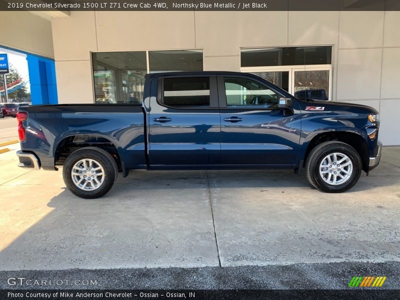Northsky Blue Metallic / Jet Black 2019 Chevrolet Silverado 1500 LT Z71 Crew Cab 4WD