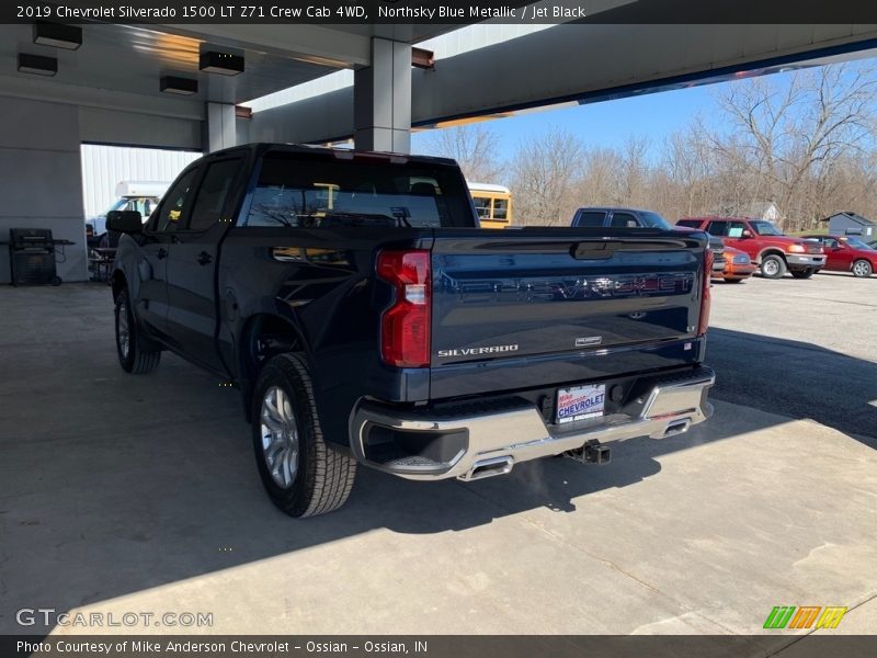 Northsky Blue Metallic / Jet Black 2019 Chevrolet Silverado 1500 LT Z71 Crew Cab 4WD