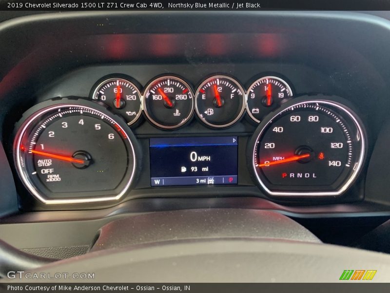 Northsky Blue Metallic / Jet Black 2019 Chevrolet Silverado 1500 LT Z71 Crew Cab 4WD