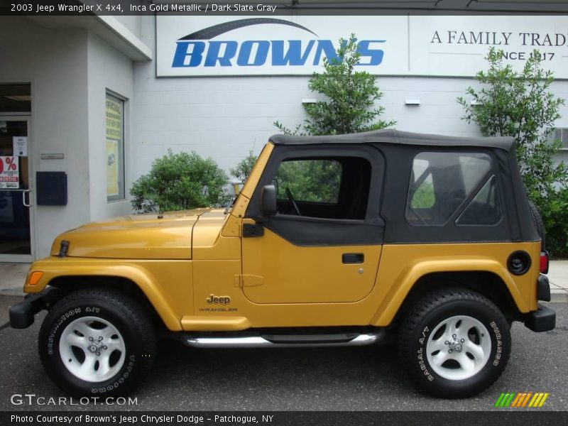 Inca Gold Metallic / Dark Slate Gray 2003 Jeep Wrangler X 4x4