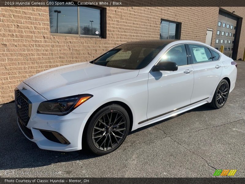 Front 3/4 View of 2019 Genesis G80 Sport AWD