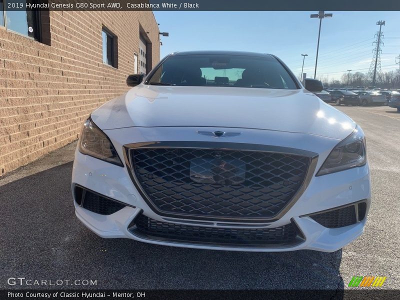 Casablanca White / Black 2019 Hyundai Genesis G80 Sport AWD