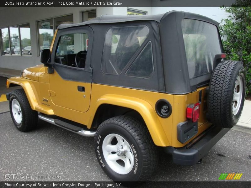 Inca Gold Metallic / Dark Slate Gray 2003 Jeep Wrangler X 4x4